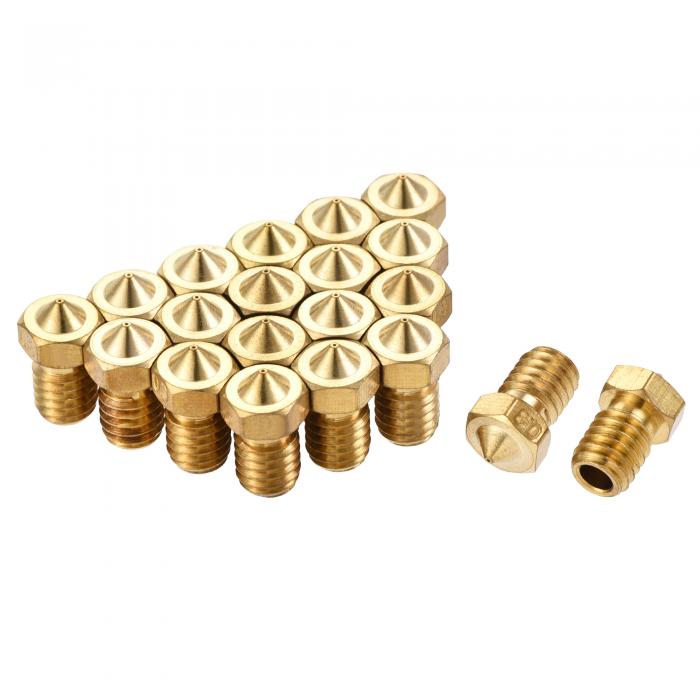 真ちゅうノズル 0.3 mm 3Dプリンターノズル M6ねじ V5 V6用 3 mm押出機プリント 20個