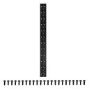 PATIKIL 24x2"ピアノヒンジ 1パック304ステンレス鋼連続ヒンジ ピアノゲートドア木製収納ボックスキャビネットボート用 黒