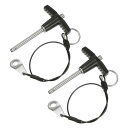 M METERXITY 2個入りTハンドルロックピン 3/16インチ(5mm)直径 1-9/16インチ(40mm)使用長 プッシュボタンクイ ックリリースロック...