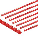 PATIKIL 10mm(3/8インチ)プラスチック製バインディングコム 200個 21リング コムバインディングス パイン 60枚収容レターサイズ 紙束 ノートブック カレンダー 写真アルバム レッド