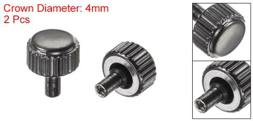 時計のクラウン SUS304 ヘッド付き ロングステム 時計のクラウンパーツ 5x4mm