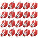 PCBパネルマウント シングルRCAソケットメスジャック オーディオビデオAVコネクタ レッド 20個