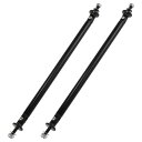 X AUTOHAUX スプリッターサポートロッド 調整可能なフロントリアバンパー リップスプリッター ストラットロッド タイサポートバー ほとんどの車両用 ブラック ロッド長さ200 mm 2個