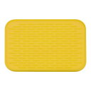 食器乾燥マット 21.5 x 15.8cm シリコンドレインパッド 耐熱 滑り止め キッチンカウンター シンク 冷蔵庫 引き出し イエロー
