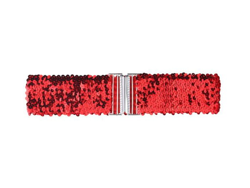 Allegra K ベルト ドレス用 ストレッチウエストベルト メタル インターロック バックルス パンコール装飾 レディース レッド 60 cm Allegra K ベルト ドレス用 ストレッチウエストベルト メタル インターロック バックルス パンコール装飾 レディース レッド 60 cm