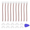 LEDコネクタキット 2ピン 10xストリップジャンパーケーブル 10xL形状ギャップレスコネクタ 35285050単色LEDライト用 10 mm