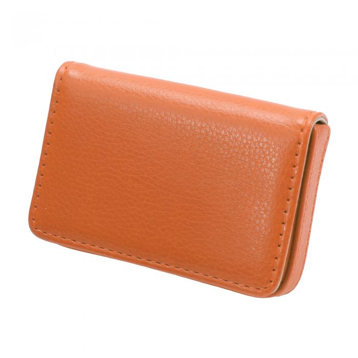 CAPASTEC 名刺入れ メンズ 名刺ケース 大容量 カードケース 取り出し簡単 磁石 シンプル 就職祝い ギフト 男女兼用 1個 オレンジ