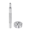 スナップ設定ツールセット メタル 80mm パンチ&ベースツール スナップキット スナップ ファスナーセッター レザー クラフト プレススタッド用 リベットボタ...
