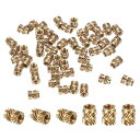 PATIKIL インサートナット M3x5.7 mm 埋め込みナット ネジ変換アダプター 家具 木工 DIY ジョイント 接合 補修用 真鍮製 50個