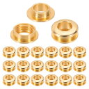 PATIKIL 8mm(1/3インチ) ソリッド真鍮ホールアイレット 20個 アーク表面自己裏打ちグロメット シューズ 衣類 クラフト バッグ レザークラフト用 ライト金色