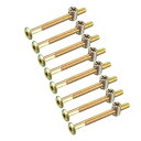 家具ボルトナット M6x70mm 六角穴付ボルト 58mmスレッド長さ バレルナッツ プラスマイナス 亜鉛めっき 8セット入り