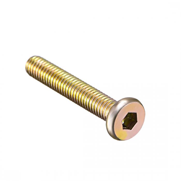 家具ボルト M6x35mmナット 六角ソケットドライバー ラウンドヘッドネジ あえんメッキ 20個入り