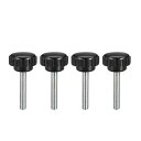 クランプノブ ローレットノブ 旋盤フィッティング スクリューオンタイプ M5 x 40mm 4個入り