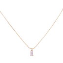 PATIKIL 女性用誕生石ネックレス 長方形 キュービックジルコニアペンダントネックレス 上品 18K金色メッキ ダイヤモンドシンプルネックレス 女性用 誕生...