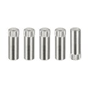 ダウエルピン 5x16mm 304ステンレス鋼 ローレットヘッド フラット面取りエンド ダボピン 木材二段ベッド棚ペグ サポートシェルフ ファスナーエレメント 5本入り(4)