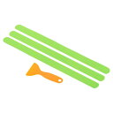 PATIKIL 380 x 20mm 滑り止めグリップテープ 6本 蛍光牽引ストリップ 四角 スクレーパ付き 階段 浴槽 シャワー用 緑