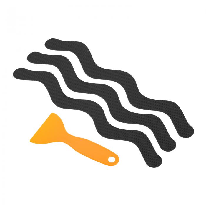 PATIKIL 180 x 13 mm 滑り止めグリップテープ 24本 滑り止め牽引ストリップ S形 スクレーパ付き 階段 ..