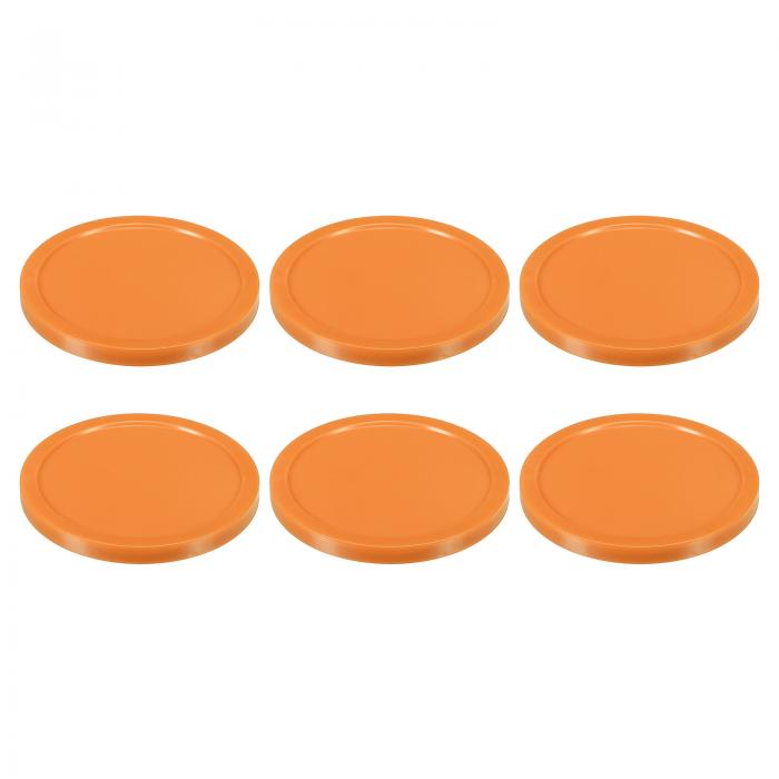 エアホッケー PATIKIL エアホッケーパック 3.2" ゲームテーブル用 6個 重いエアホッケーパック オレンジ色