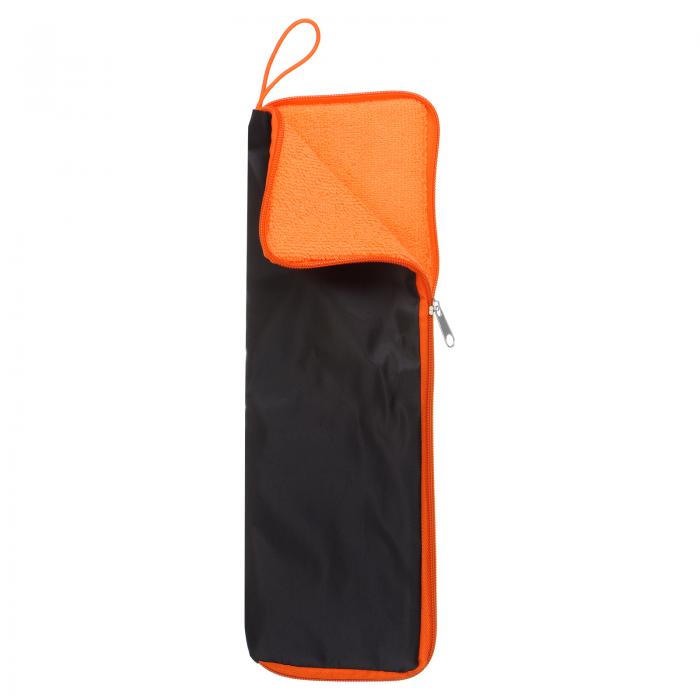 ウェット傘バッグ 超極細ファイバー 可逆的な傘スリーブカバー ポータブル防水ケース 保管 持ち運び 旅行 自宅 アウトドア用 オレンジ 35 cm x 12.5 cm