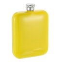 ヒップフラスコ 酒用 5.5oz/160ml ステンレス鋼 漏れ防止 ドリンキングフラスコ キャンプ ハイキング 野外活動用 イエロー