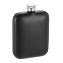 ヒップフラスコ 酒用 5.5oz/160ml ステンレス鋼 漏れ防止 ドリンキングフラスコ キャンプ ハイキング 野外活動用 ブラック