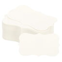 PATIKIL 50 x 90 mm ブランクペーパー名刺 100個 小型インデックス フラッシュ カード 言葉メッセージノートカード ミニ紙タグ レース DI...