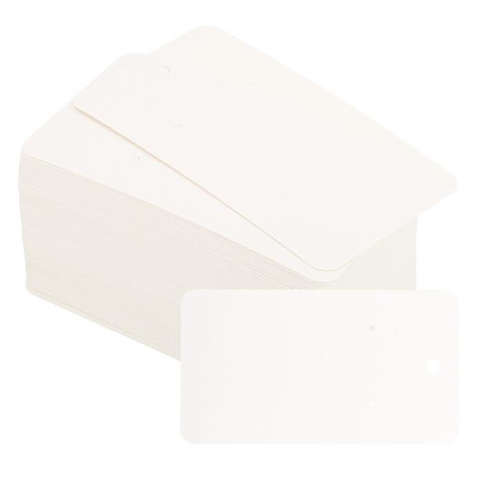 PATIKIL 50 x 90 mm ブランクペーパー名刺 100個 スモールインデックスカード フラッシュカード メッセージノートカード ミニタグ 穴付き DIY ギフト スクラップブッキング用 ホワイト