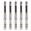PH2 プラス スクリュードライバービット 5個セット ノコギリ状先端 1/4" 六角シャンク 70mm 長 インパクト マグネティック アンチスリップ クロス スクリュードライバー 産業用パワードリルビット ファスナースクリューを取り外すための