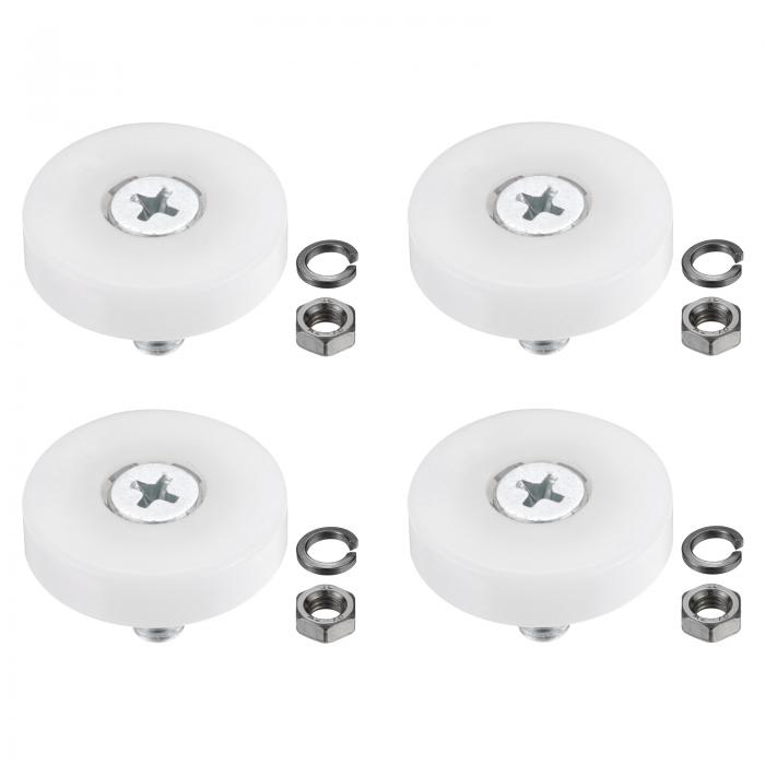 PATIKIL 29mm 引き出し用ローラー 4個セット ナイロン位置決めプーリー ファイルキャビネットスライド用 小さな引き出しプーリー交換ホイール ホワイト