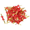 ホイルツイ ストタイ メタリック プラスチック製留め具タイ パン キャンディ クッキー ギフトバッグ アートクラフトタイ結束用 80mm レッド 100本