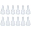 PATIKIL 18/410ツイ ストボトルキャップ 12個 プラスチック製リブエッジスク イーズボトル交換キャップ フォームガスケット付き ペイント蓋 接着剤ディスペンサーボトル用 クリア
