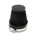 オートバイ エアフィルター 60mm 入口直径 ブラック オートバイ 空気吸入 フィルター クリーナー 調節可能なクランプ付き