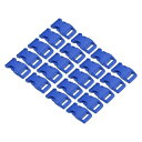 PATIKIL プラスチックバックル 20個入り クイックサイドリリースクリップ ストラップ ウェビング ベルト クラフト バックパックの修理 縫製プロジェクト用 ブルー 16 mm