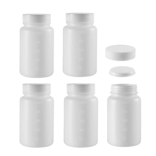 ペットボトル プラスチックラボ化学試瓶 113mmx63mm シール液体ボトル 半透明 5個入り ペットボトル プラスチックラボ化学試瓶 113mmx63mm シール液体ボトル 半透明 5個入り