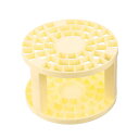 PATIKIL 1個のペイントブラシホルダー ペイントブラシ収納オーガナイザー 49穴 プラスチック製 ペイント収納デスクスタンド アーティストデスク メイクアップペンシル用 イエロー