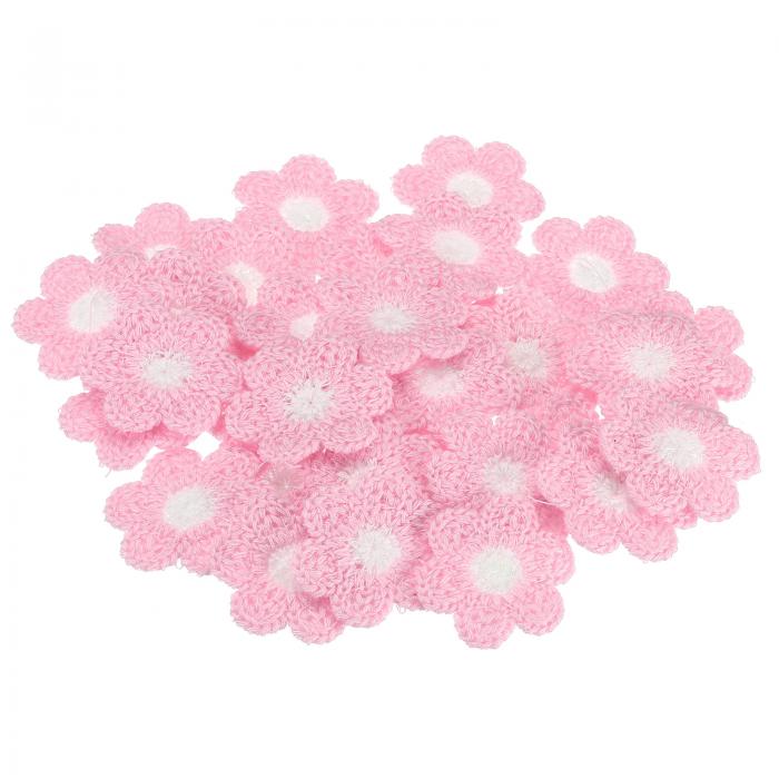 PATIKIL 衣服用の縫い付けパッチ 32個入りフラワーパッチ刺繍アップリケ 衣類の装飾 バックパック ジーンズ 帽子のDIYクラフト用 ピンク