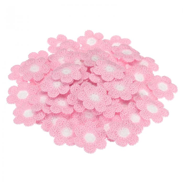 PATIKIL 衣服用の縫い付けパッチ 64個入りフラワーパッチ刺繍アップリケ 衣類の装飾 バックパック ジーンズ 帽子のDIYクラフト用 ピンク