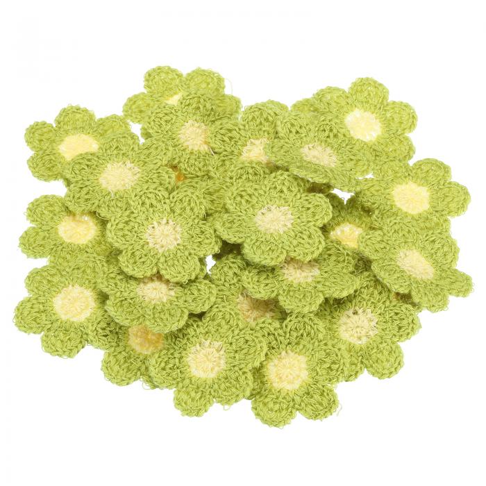 PATIKIL 衣服用の縫い付けパッチ 32個入りフラワーパッチ刺繍アップリケ 衣類の装飾 バックパック ジーンズ 帽子のDIYクラフト用 緑