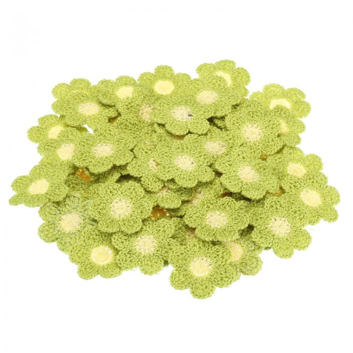 PATIKIL 衣服用の縫い付けパッチ 64個入りフラワーパッチ刺繍アップリケ 衣類の装飾 バックパック ジーンズ 帽子のDIYクラフト用 緑