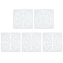 PATIKIL 8セグメントマンダラステンシル 5個入り 50 mm マンダラ ステンシル 再利用可能なマンダラ テンプレート ペイントツール 木布ガラス壁への...
