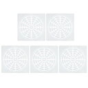 PATIKIL 12セグメントマンダラステンシル 5個入り 50 mm マンダラ ステンシル 再利用可能なマンダラ テンプレート ペイントツール 木布ガラス壁へ...