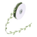 PATIKIL 11ヤードの緑リーフリボン クリスマスリース作り ギフトラッピング ウェディングデコレーションに最適な人工の葉っぱのトリムロープ スタイル2