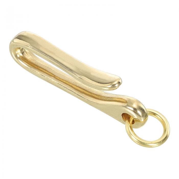 PATIKIL U字フックキーチェーン 2.4"の長さのソリッドブラス製ウォレットホルダーベルトクリップフィッ..