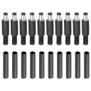 PATIKIL 5.5x2.1mm DC オスプラグ電源端 10 個 DIY DC バケットコネクタ交換用収縮チューブ付き