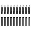 PATIKIL 3.5x1.35mm DC オスプラグ電源端 10 個 DIY DC バケットコネクタ交換用収縮チューブ付き(3)