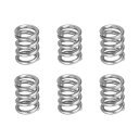 6個 圧縮バネ 1mm ワイヤー径×6mm 外径×10mm 長さ304ステンレス鋼延長バネボールペン圧力バネ シルバー(4)