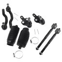 X AUTOHAUX トヨタに対応シエナ2004-2010用のフロントサスペンションキット インナーアウターラックエンド ロアボールジョイント ブーツ8個セット