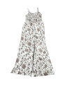 Allegra K レディース ジャンプスーツ スパゲッティストラップ ノースリーブ ワイドレッグパンツ フローラル ロンパー ベージュ XS(4)