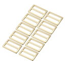 PATIKIL 32mm / 1-1/4" トライグ ライドスライドバックル 10個入り メタルウェビングストラップファスナー バックパックバッグベルト用 金色