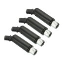 PATIKIL 180/350度傾斜天井ランプアダプタ 4個入り M10 M8スレッド シャンデリア 天井シャンデリア 照明アダプタ 角度 不規則な天井の場合 ブラック